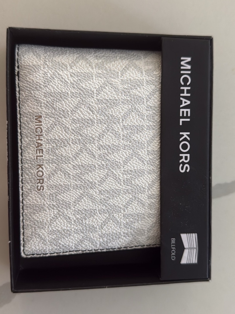 Mason Men's White Patterned Billfold Wallet